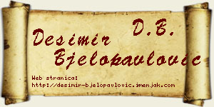 Desimir Bjelopavlović vizit kartica